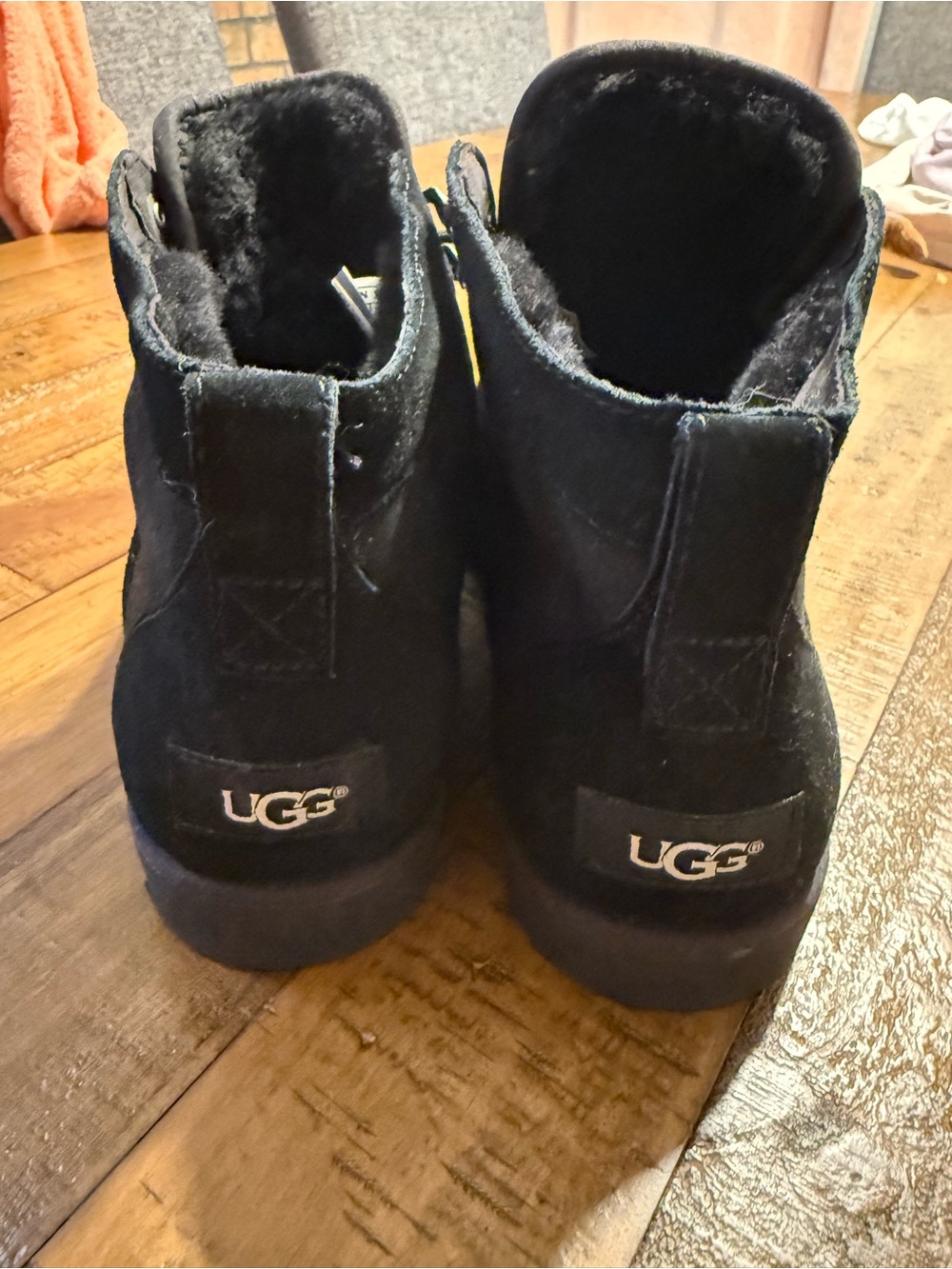 UGG Black Short Classic Shearling Boots